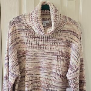 LIZ CLAIBORNE BRAND WOMEN'S BEAUTIFUL COWL NECK SWEATER SIZE XL